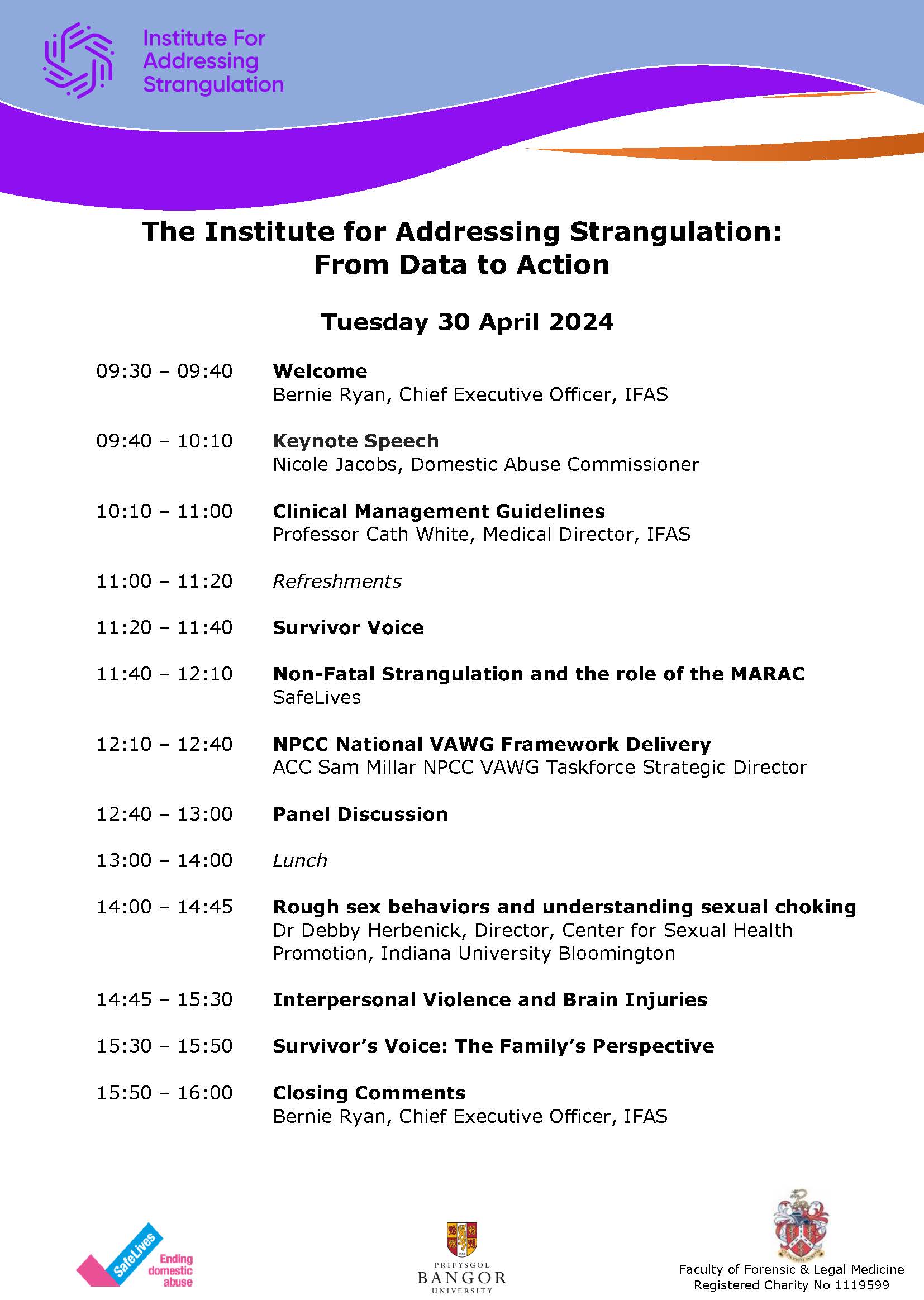 Institute For Addressing Strangulation Conference 2024 FFLM   IFAS From Data To Action 30 April 2024 